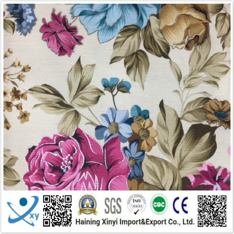 100% Polyester Wide Width Microfiber Peach Skin Transfer Printed Fabric with Bedsheets