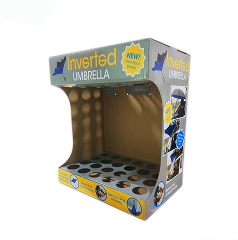 Point of Sale Umbrella Display Box Cardboard Counter Stand