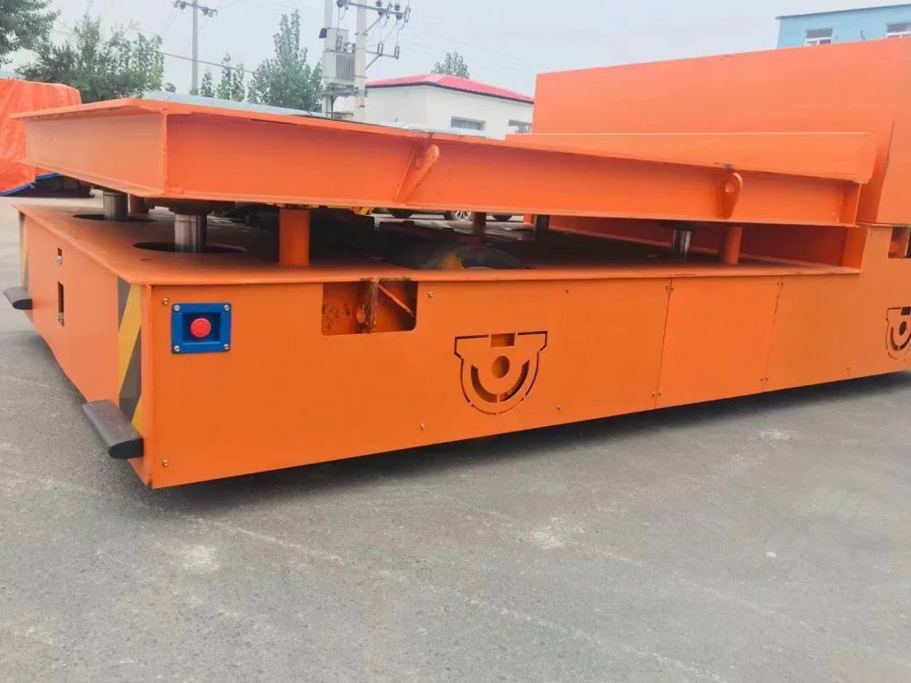 Quarry Industry Motorized Transfer Cart Electric Powered Rail Flat Car