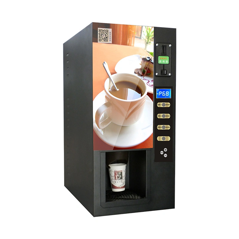 GS Máquina de Café Automática de Alta Qualidade 3 Diferentes Tipos de Máquina de Venda Automática de Chá em Pó Instantâneo, Leite e Café Operada por Moedas Mini Fábrica de Máquinas de Venda.