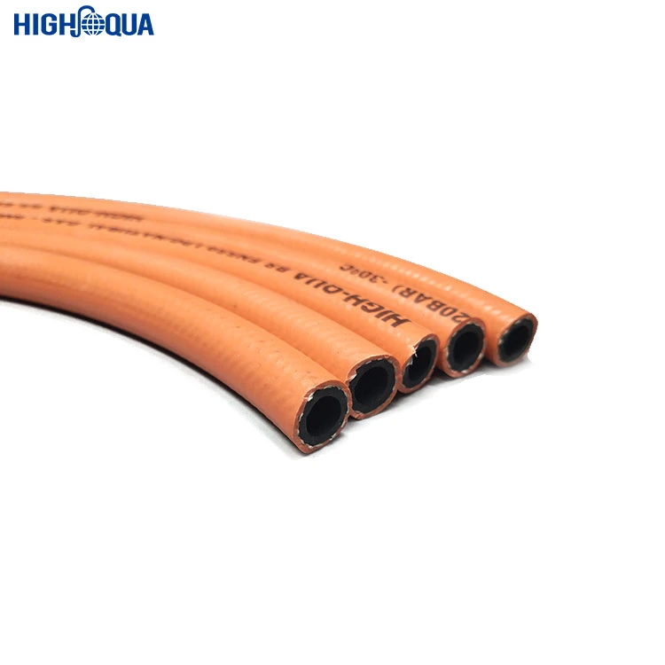 Flexible Soft Orange PVC Plastic Propane LPG Gas Pipe 50 Meters Roll Heavy Duty Gas LPG Hose