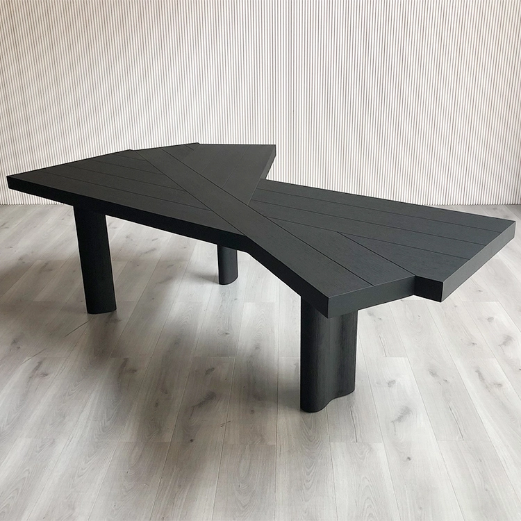 Vente à chaud Nordic réglable table et chaise combinaison Bois Table à manger rectangulaire style rétro simple en bois