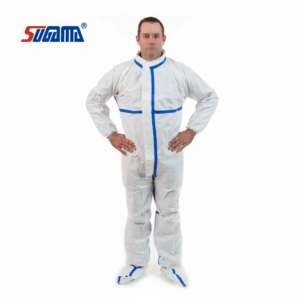 Anti-Virus PP+PE Disposable Protective Coverall Hospital Safety for Clinic Ward Lab Staff at Work