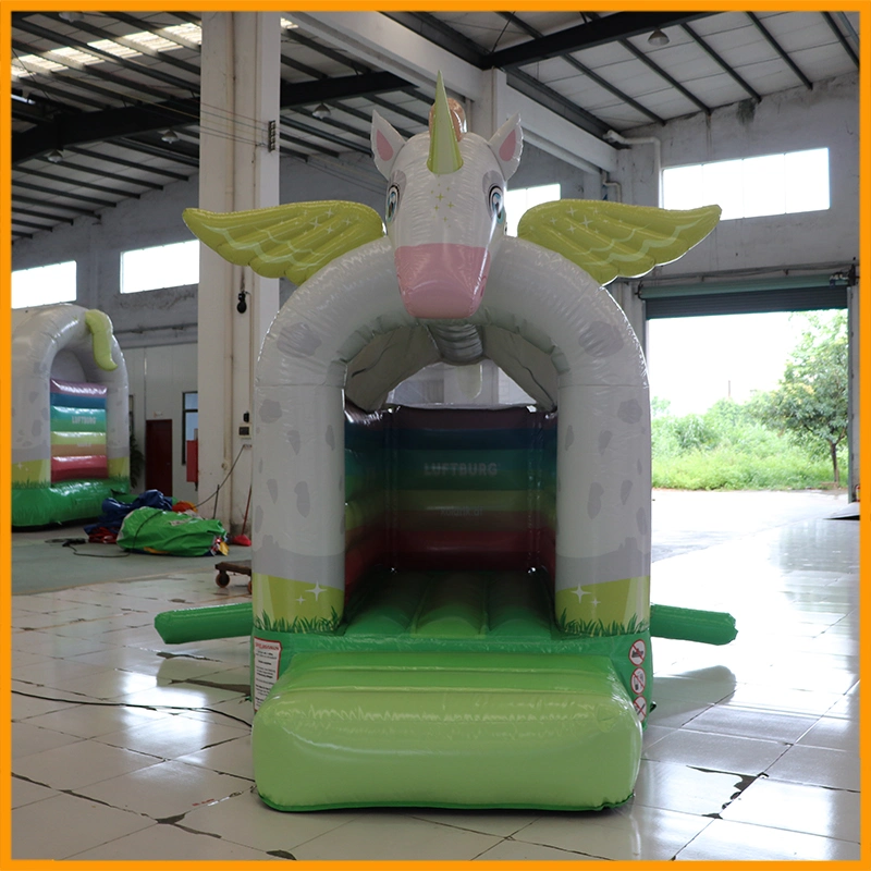 Aoqi Heiße Verkauf Regenbogen Einhorn Aufblasbare Bouncer Mini Bounce House (AQ02407-1)