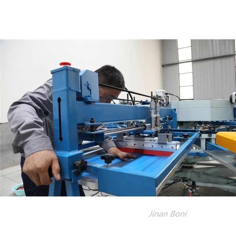 Jinan Boni High quality/High cost performance  with Auto Flame Treatment and UV Drying System 1-8 Color Automatic Bottle Screen Printing Machine