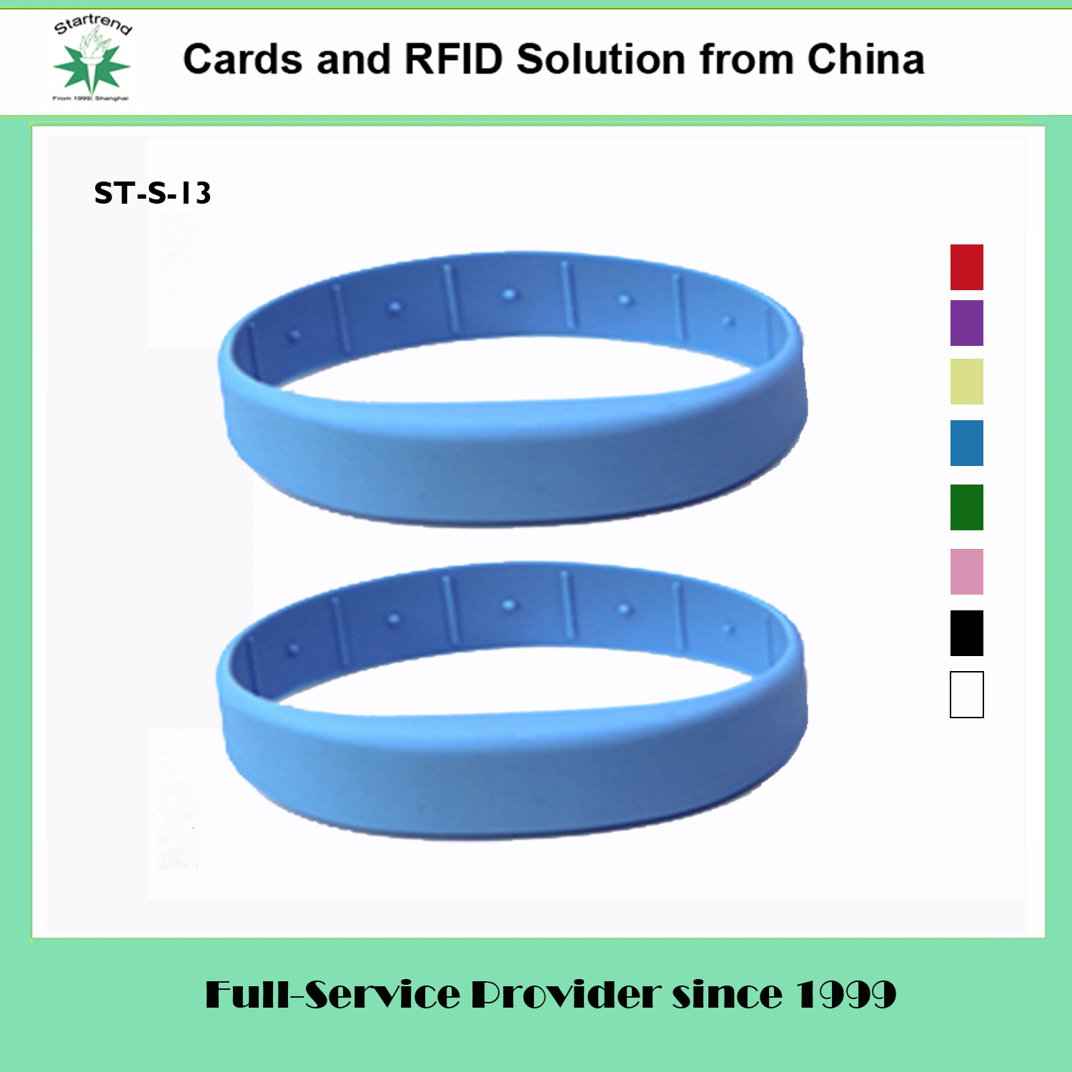 125kHz/13.56MHz Smart RFID/NFC Tag Silicone RFID Bracelet RFID Wristband (ST-S-13)