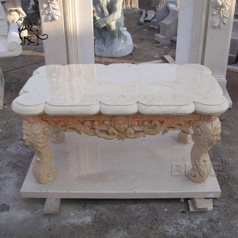 China Supplier Garden Furniture Customized Size White Marble Table Chair Mtc-07