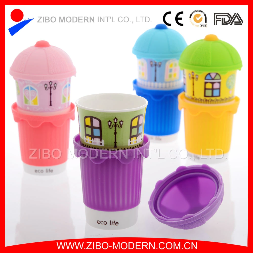 Wholesale/Supplier High quality/High cost performance  Ceramic Mug with Printing and Silicone Lid