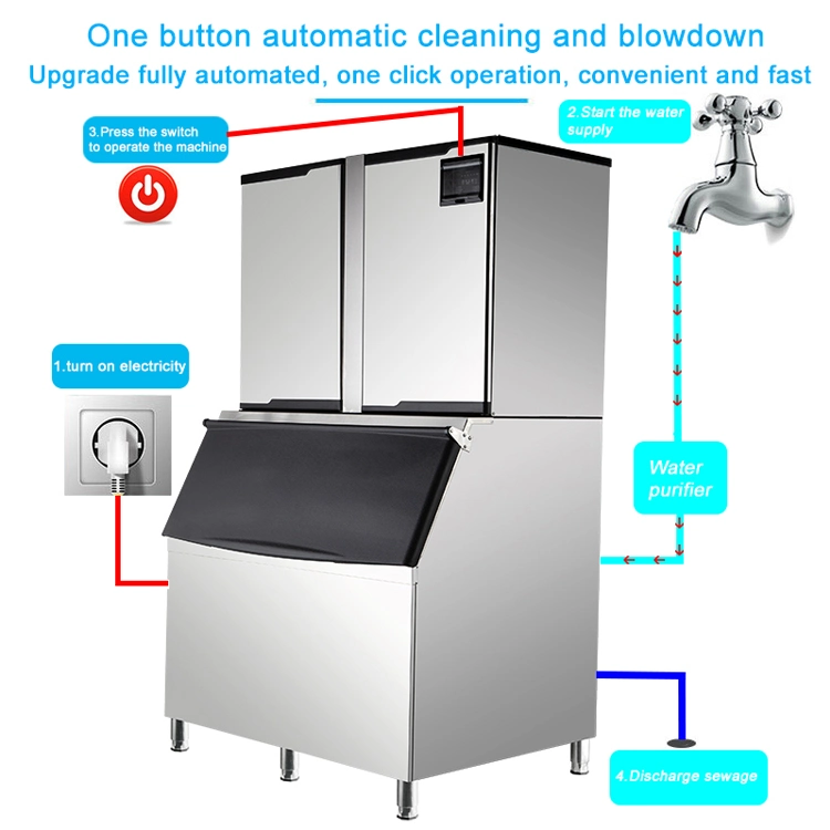 Máquina automática de gelo 1500 kg para fazer gelo gelo gelo máquina de congelação Preço de fábrica