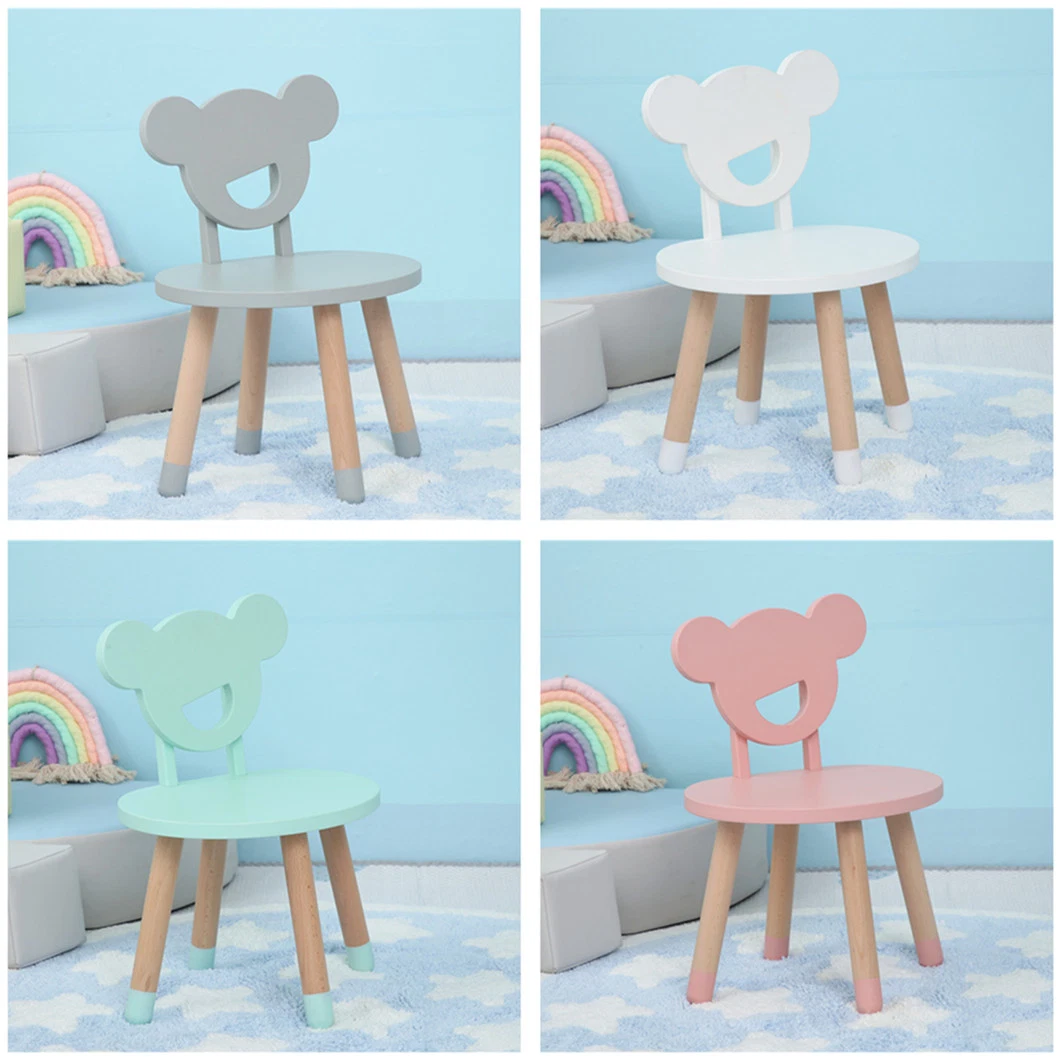 Cute Design Kids Wooden Table and Chair Set Little Bear Furniture