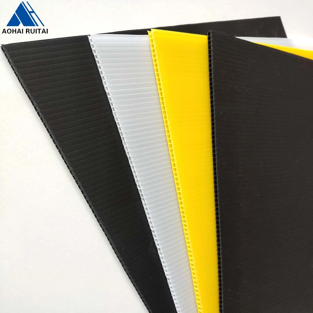 Reusable 4mm Waterproof PP Plastic Corrugated Hollow Coroplast Sheet