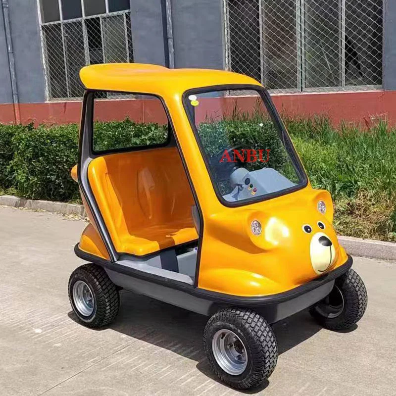 Adult 4-Wheel Electric Vehicle Convertible Tram Travel Scooter