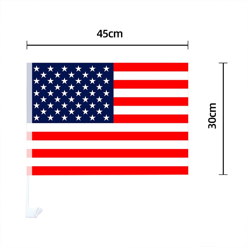 American Car Window Flag, National Flag, Football Flag, Outdoor Flag, Printing Flag, Advertising Car Flag, Promotional Gift Car Window Flag