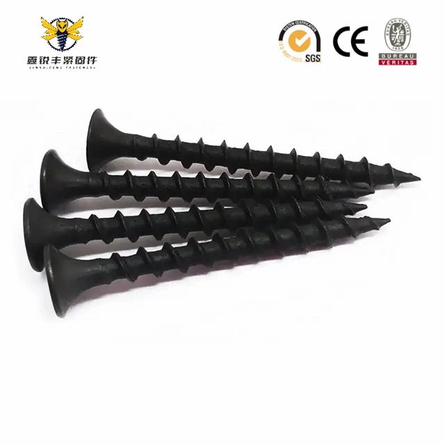 Black Tornillos Parafusos 6X25 3.5*25mm Dry Wall Screw Drywall Screws 1 1/4 Fine Coarse Thread