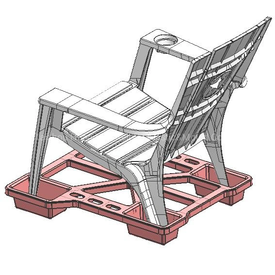 Newly Design Cheap Armless Chair Moulding with Three Back Insert