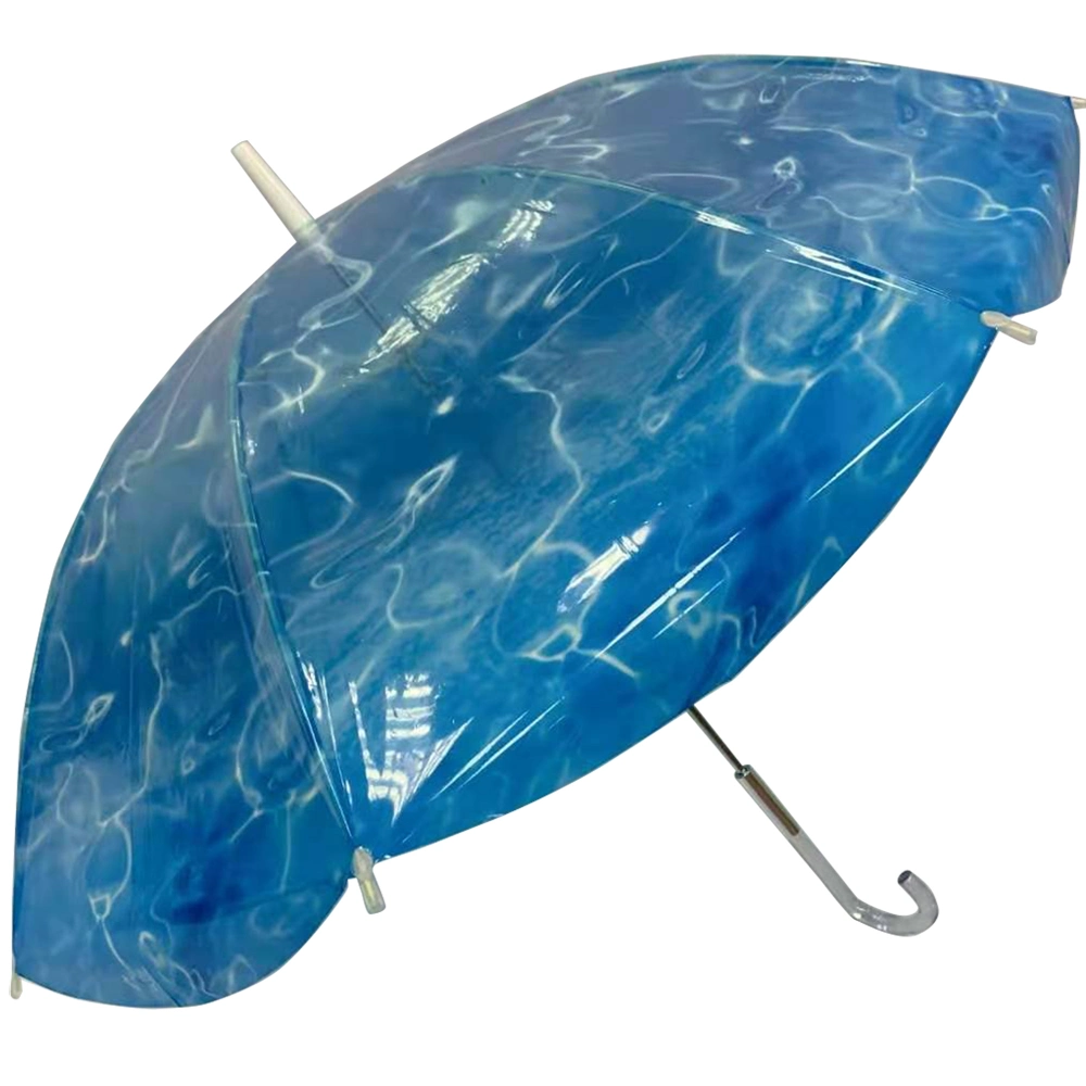 Transparent Clear Bubble Windproof Stick Umbrella - Bubble See Through with 3D Effect