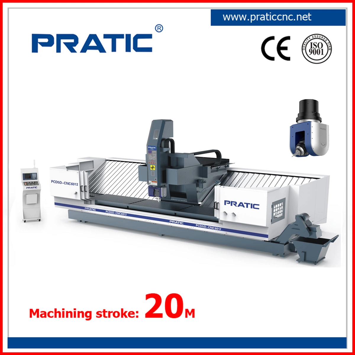 La máquina-herramienta CNC 5 ejes con cabezal máquina HSD