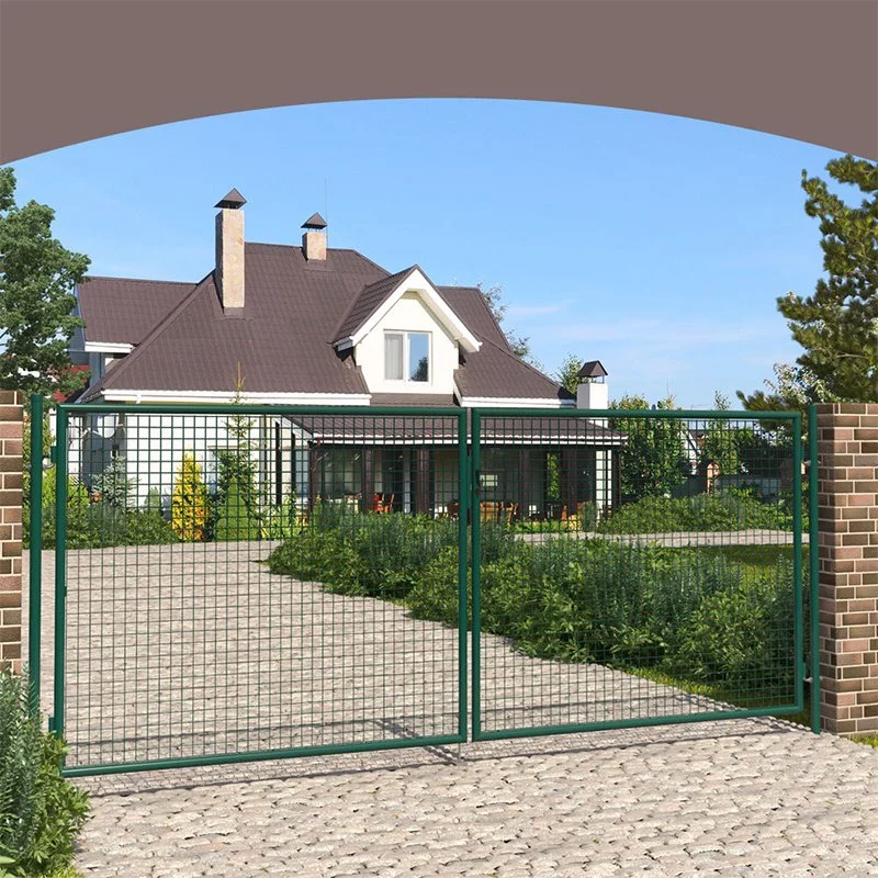 Manufacture Germany Euro Green Single Garden Gate with Copper Lock Core