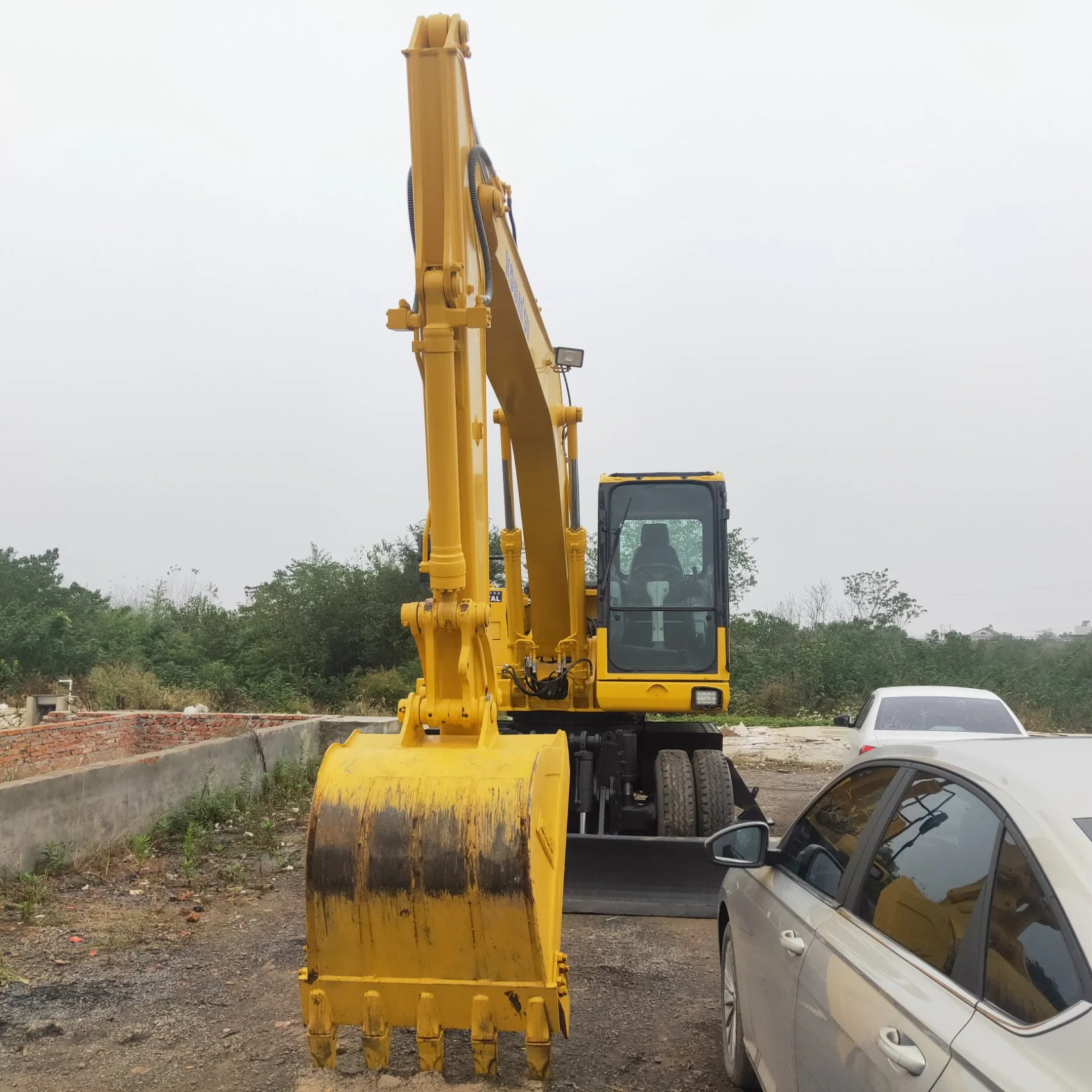 Excavadora de ruedas de segunda mano Komatsu Pw160 usada 16t original Japanese Mobile Digger