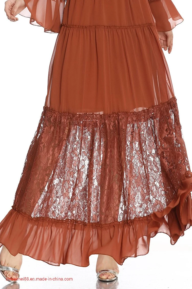 Novo Design 2020 Mulheres grossista Noite Lace vestido vestido Maxi vestido Longo Abaya Muçulmano Manto Islâmica Vestuário Dubai Kaftan Caftans Moda fábrica de vestuário