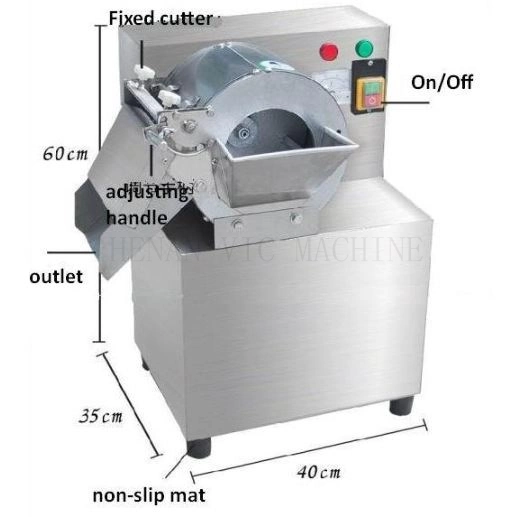 Venta en caliente Cortador de fruta Dicer procesamiento de verduras máquina de corte de hielo