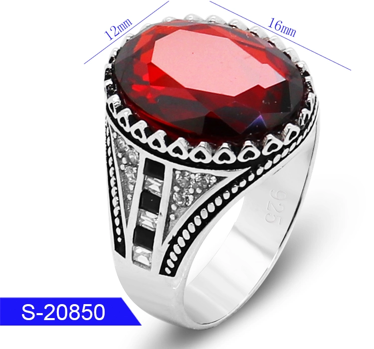 Wholesale/Supplier 925 Sterling Silver Fashion Jewelry Islamic Cubic Zirconia Finger Ring for Man