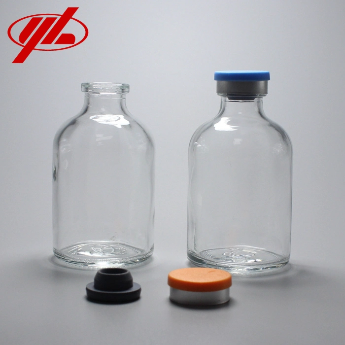 Clear 20ml 30ml 50ml 100 Injection Moulde Glass Bottle for Antibiotic