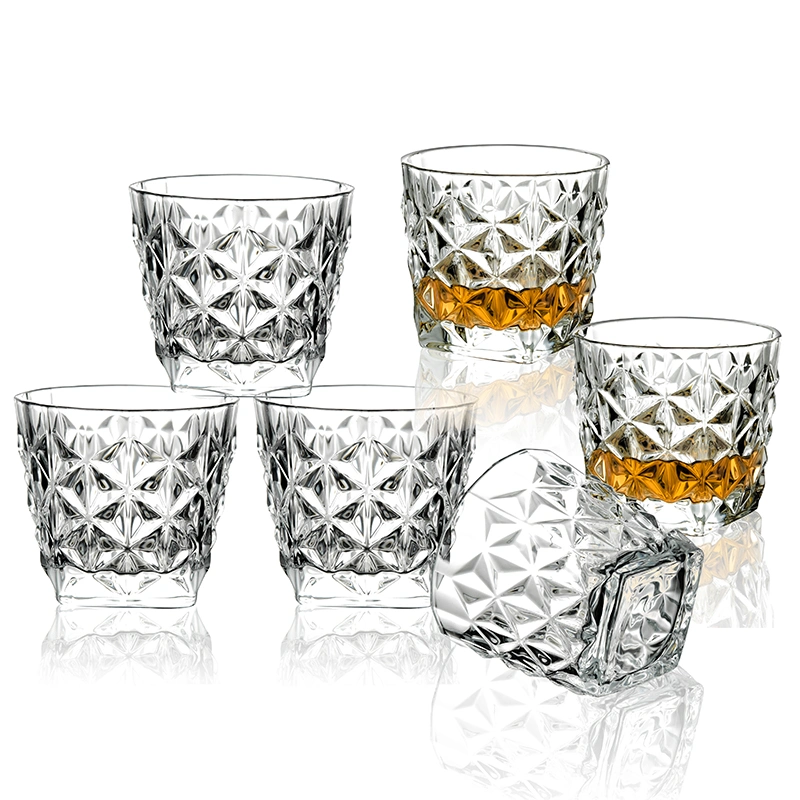 Vaso de vidrio transparente de cristal grabado de vaso de whisky bar Taza para beber