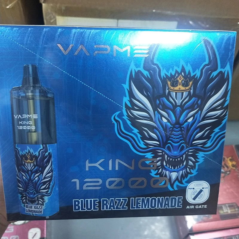 Original Vapme King 12000 bouffées d'E-cigarettes jetables de 650 mAh batterie rechargeable de l'air Mesh 20ml de la bobine de commande de pré-rempli Pod 12K Big Kit vapeur 18 couleurs