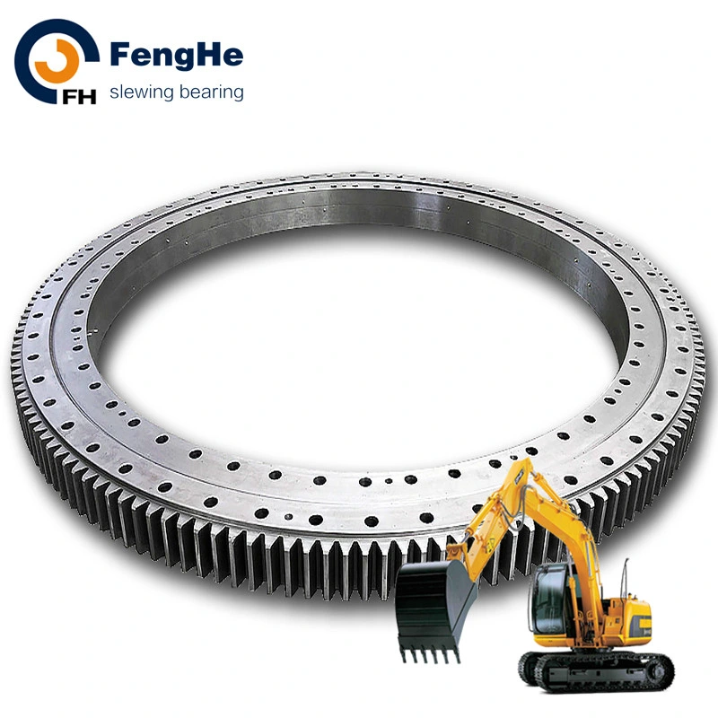 Four Point Angular Contact Ball Slewing Bearing with Cage for Heavy Rotating Equipment