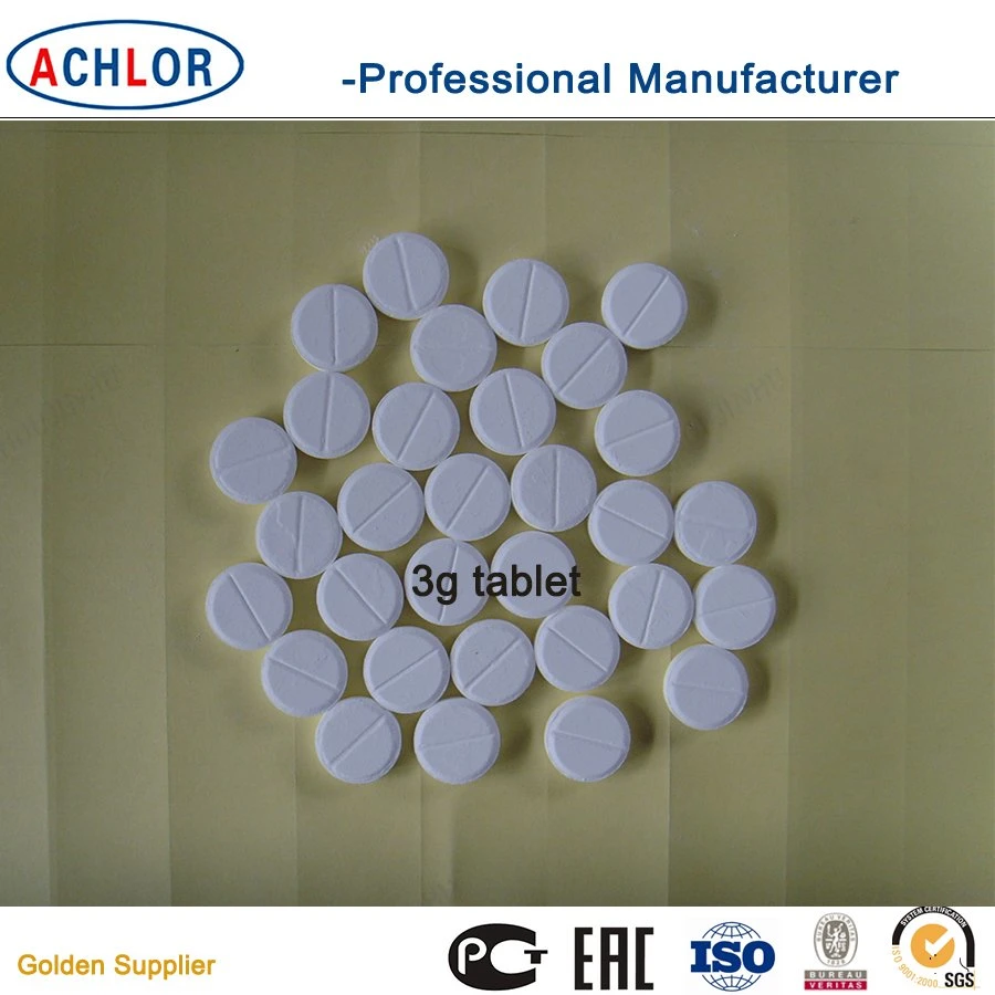 China Plant of Nadcc Chlorine 3G, 3.3G, 3.4G Tablets for Hospital Disinfectants