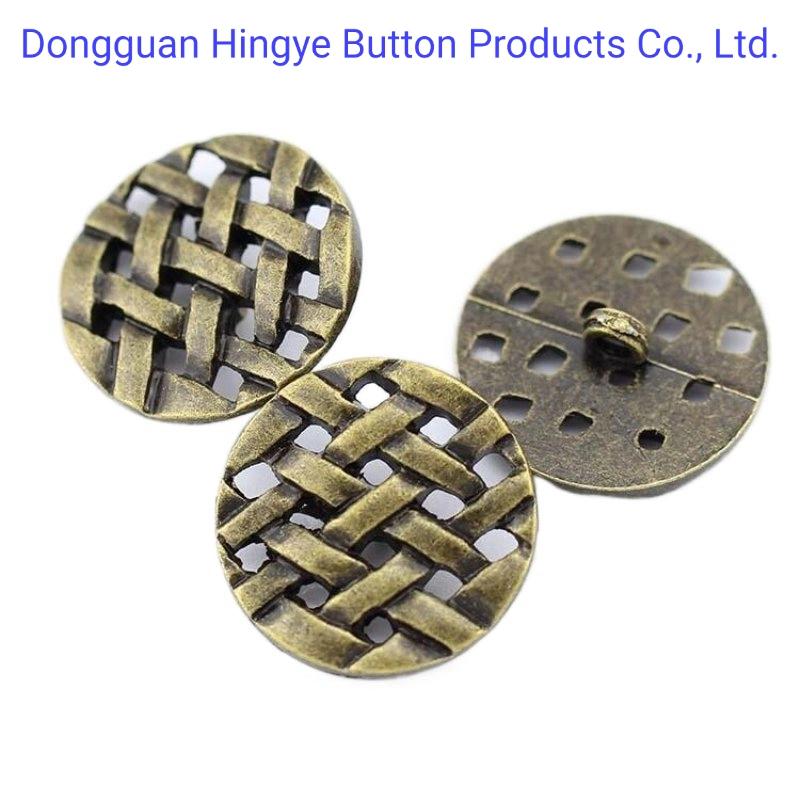 Metal Button Zinc Alloy Vintage Style Fashion Metal Sew on Shank Foot Button for Clothes