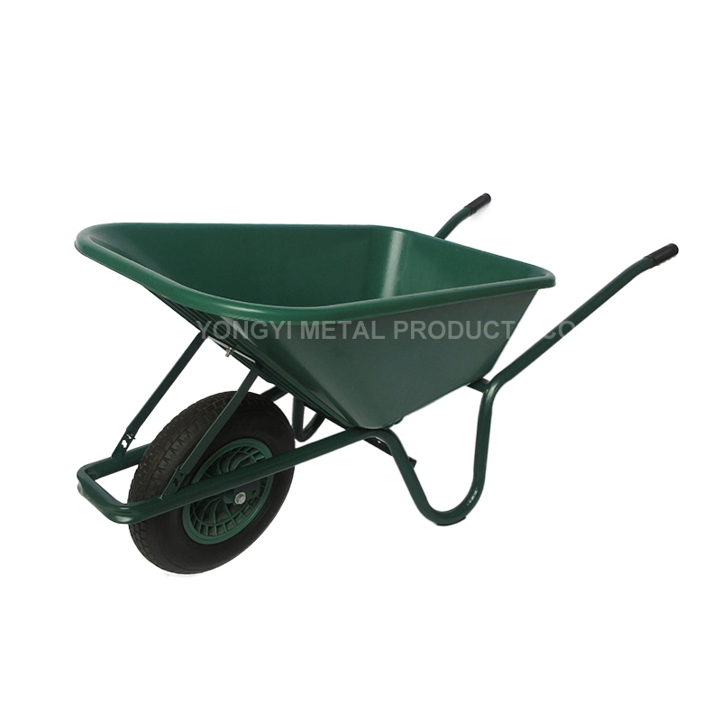 High Quality 90L Metal Wheelbarrow with Plastic Tray for European Market