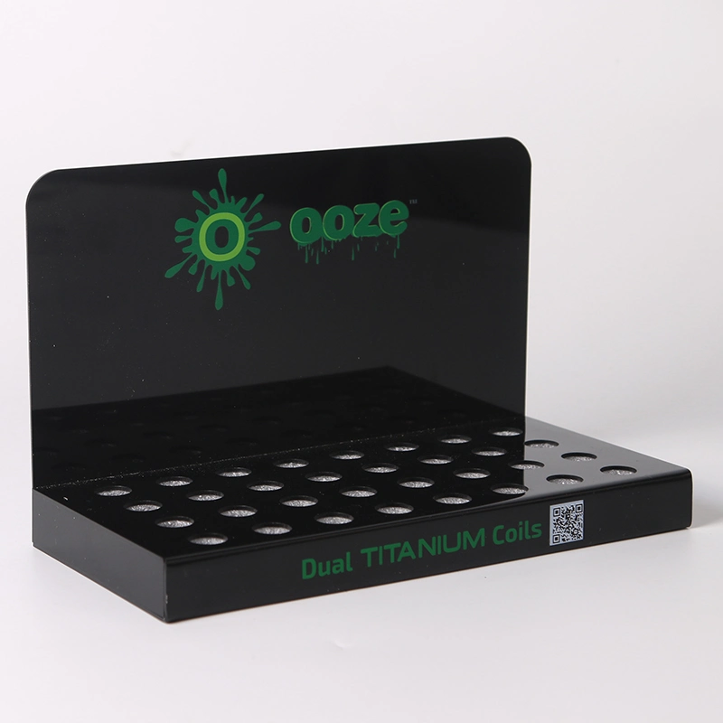 Tabletop E CIGS Acrylic Cigarette Display Case with Printed Logo