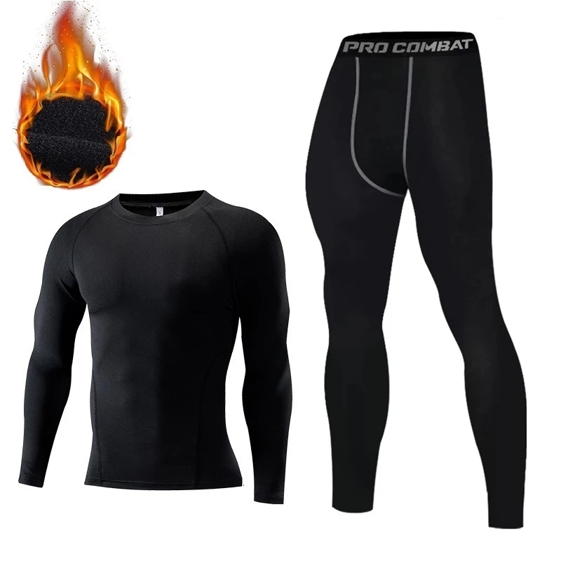 Custom Logo Thermal Underwear Men Compression Long Johns Keep Warm Winter Inner Wear Clothes for Tracksuit