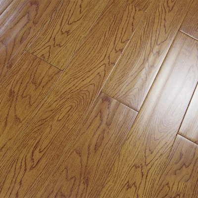 Vente en gros en ligne de parquet en bois à clic, planche en bois HDF MDF, revêtement de sol stratifié imperméable personnalisé.