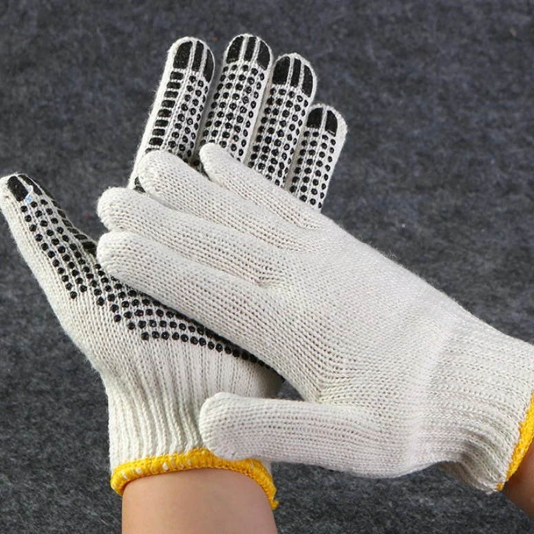 Labor Durable Industrial Gardening Construction Work White 100% Cotton Knitted Gloves