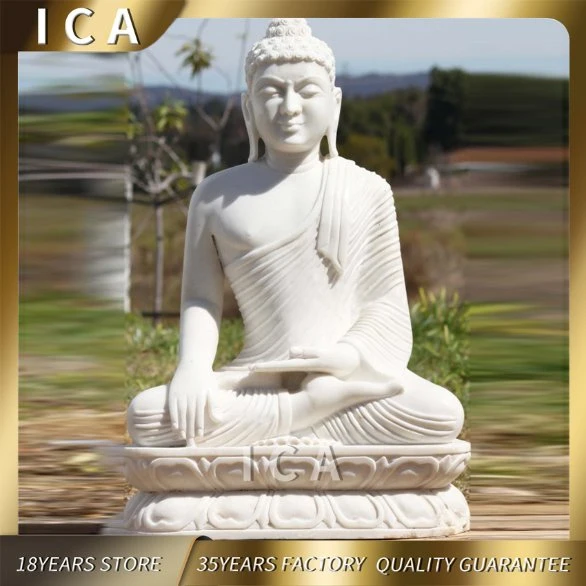 Classic Outdoor Garden Giant Religious Marble Buddha Statue