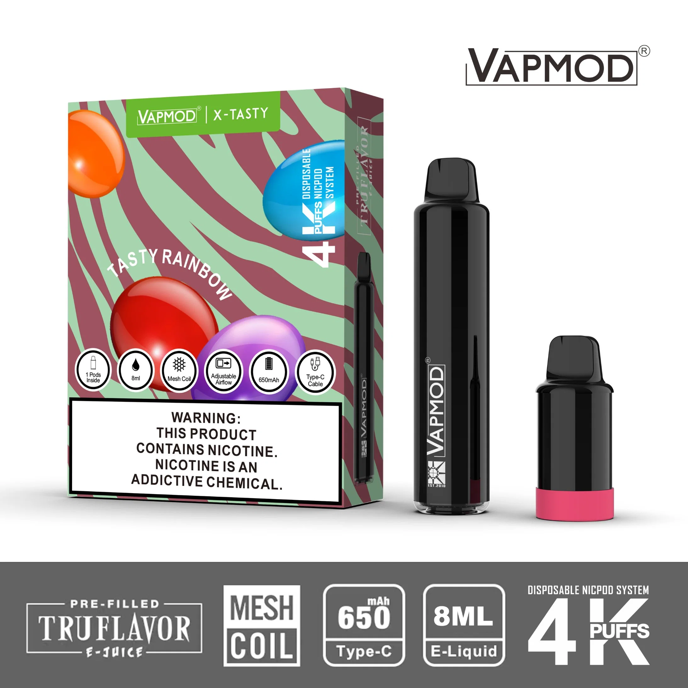 Großhandel 4000 Puffs Mesh Coil Elektronische Zigarette Einweg Vape Wiederaufladbar Puffbar Pods Elf Pen Hookah