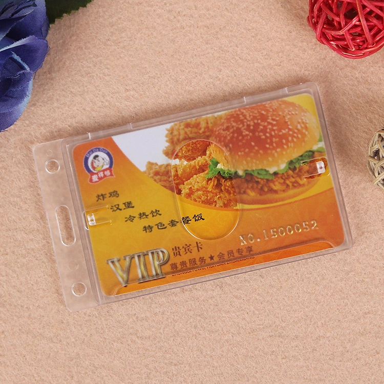 Custom Transparent Plastic Bank ID Promotional Gift Card Holder