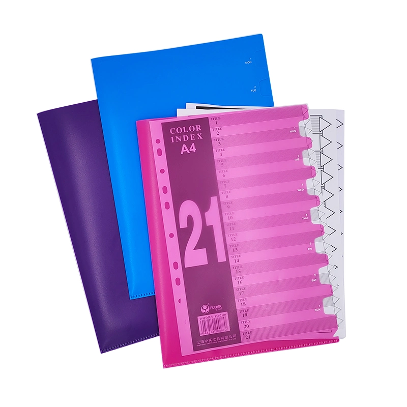 Eco-Friendly Clear PP File Folder L Shape File Plastic Folder Stationery Product