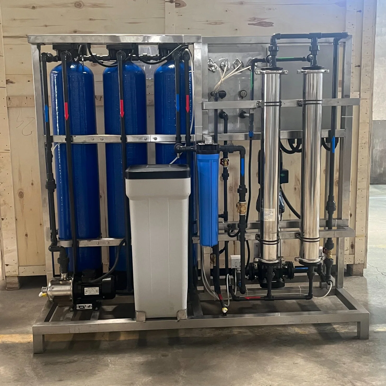 500L/Stunde industrielle Umkehrosmose 500lph gewerbliche Wasserfilterreinigung RO Wassersystem