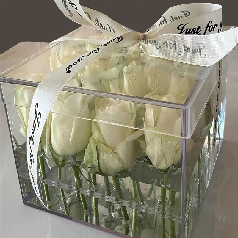 Rechteck 9 Löcher transparent Acryl Blumen Boxen Acryl Box für Blumen