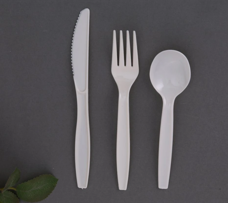 Sacos OPP individuais conjunto de talheres de plástico forquilha PS Spoon Knife Artigos de mesa de fábrica