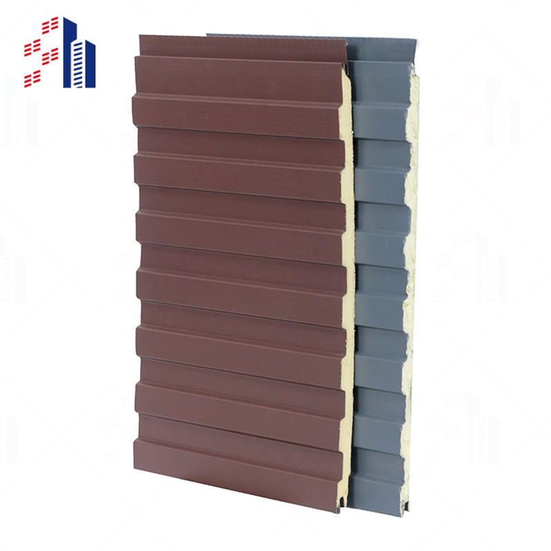 Decorative Exterior Metal Wall Panel Production Line Prefab Houses PUR Polyurethane PU Sandwich Panels