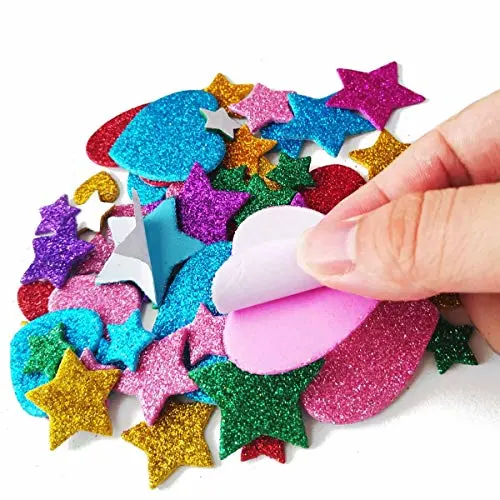 Glitter Shining Color EVA Foam Roll Custom Single-Sided Adhesive for Kids DIY Christmas Crafts