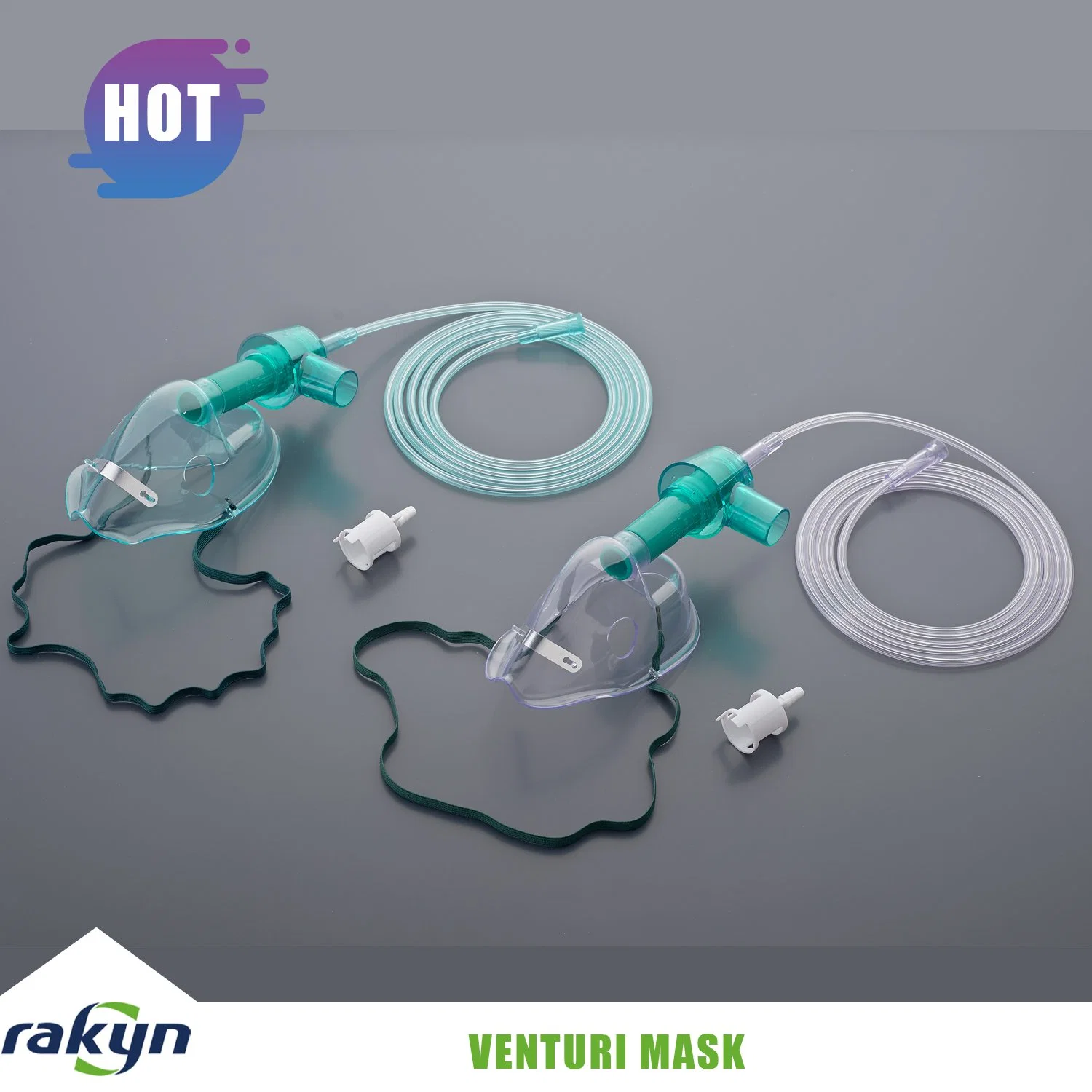 المنتجات الطبية من PVC Venturi قناع الأكسجين القابل للاستخدام