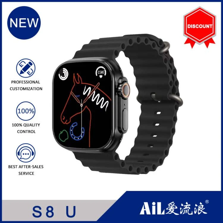 Nuevos Productos S8-U Deportes Reloj inteligente de 1,92 pulgadas de pantalla grande Impermeable IP68 Pulsera Heathy