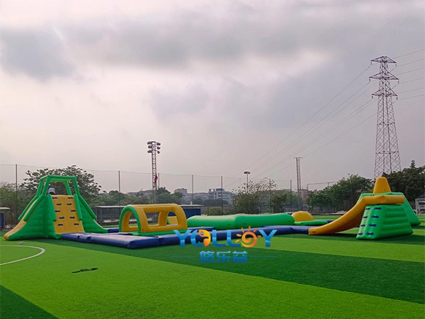 Parque acuático acuático acuático portátil e inflable comercial para el lago