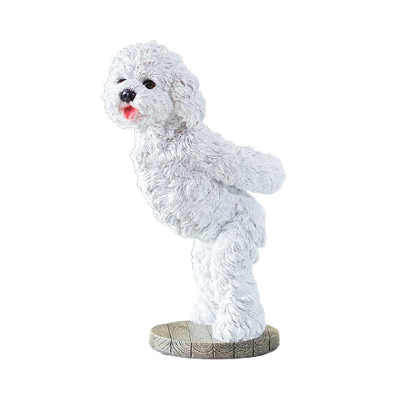 Lovely Dog Wine Bottle Holder Animal Statue Display